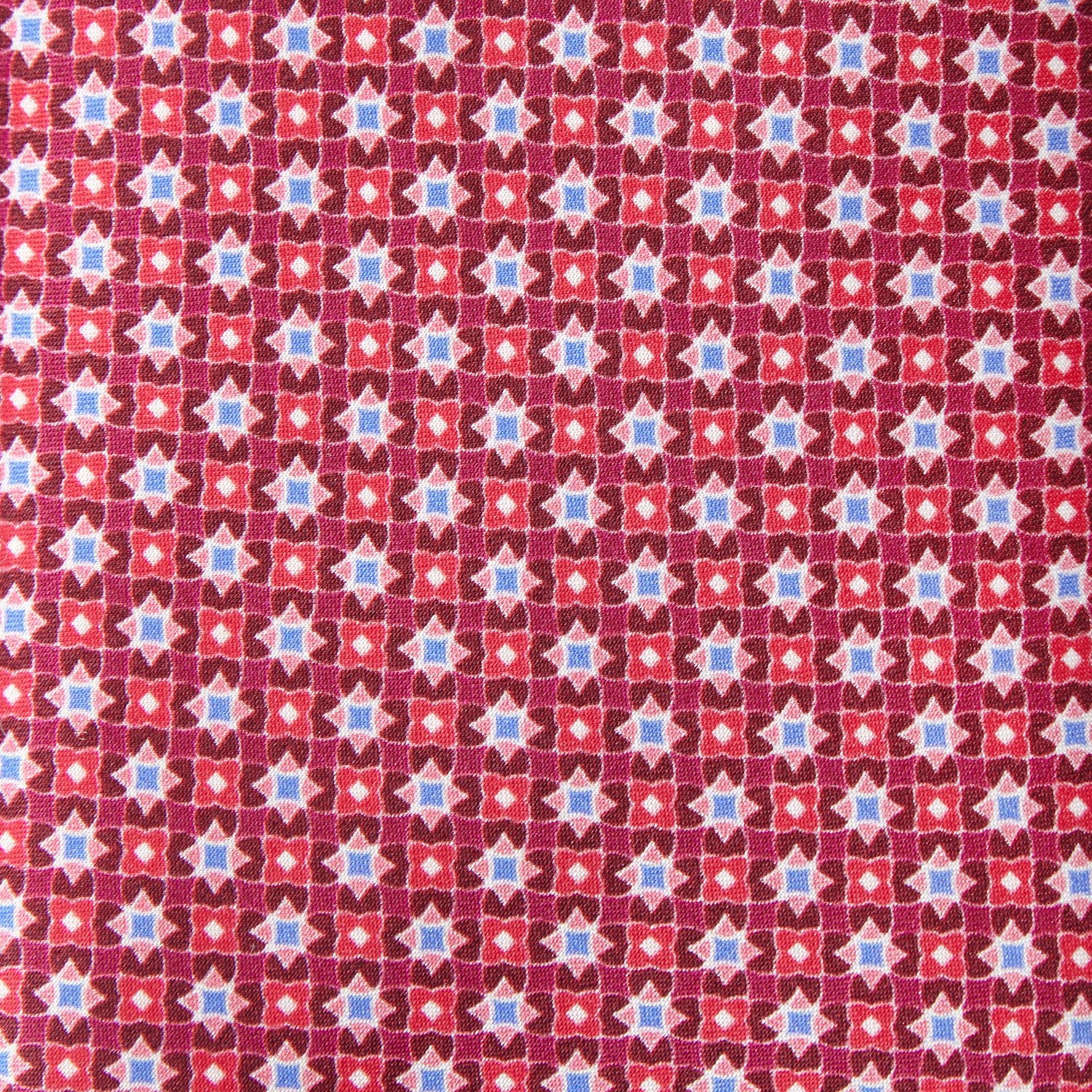 Tile Pattern Silk Tie
